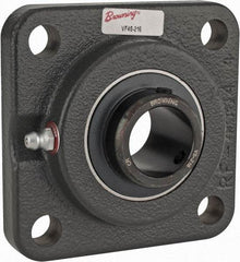 Browning - 1" ID, 3-3/4" OAL x 3-3/4" OAH 4-Bolt Flange - 1,651 Lb Static Cap, 2,801 Lb Dyn Cap, 2-3/4" Btw Mnt Hole Ctrs, Cast Iron - All Tool & Supply