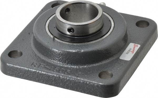 Browning - 1-1/4" ID, 4-1/4" OAL x 4-1/4" OAH 4-Bolt Flange - 2,567 Lb Static Cap, 4,381 Lb Dyn Cap, 3-1/4" Btw Mnt Hole Ctrs, Cast Iron - All Tool & Supply