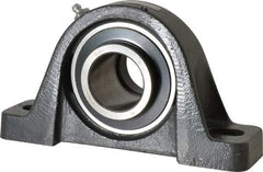 Browning - 1-1/2" ID, 7-1/8" OAL x 3-15/16" OAH Pillow Block - 4,467 Lb Static Cap, 7,340 Lb Dyn Cap, 5-3/8" Btw Mnt Hole Ctrs, 1-15/16" Base-to-Ctr Ht, Cast Iron - All Tool & Supply