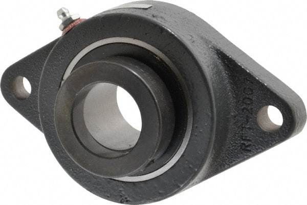 Browning - 1-1/2" ID, 6-3/4" OAL x 4-1/8" OAH 2-Bolt Flange - 4,467 Lb Static Cap, 7,340 Lb Dyn Cap, 5-21/32" Btw Mnt Hole Ctrs, Cast Iron - All Tool & Supply