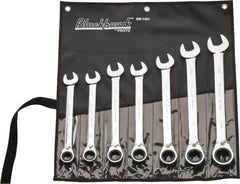 Blackhawk by Proto - 7 Pc, 13/16 - 1-1/4", Reversible Ratcheting Combination Wrench Set - All Tool & Supply