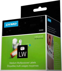 Dymo - 2-1/4" Long, White Label Printer Cartridge - For DYMO LabelWriter Printers - All Tool & Supply