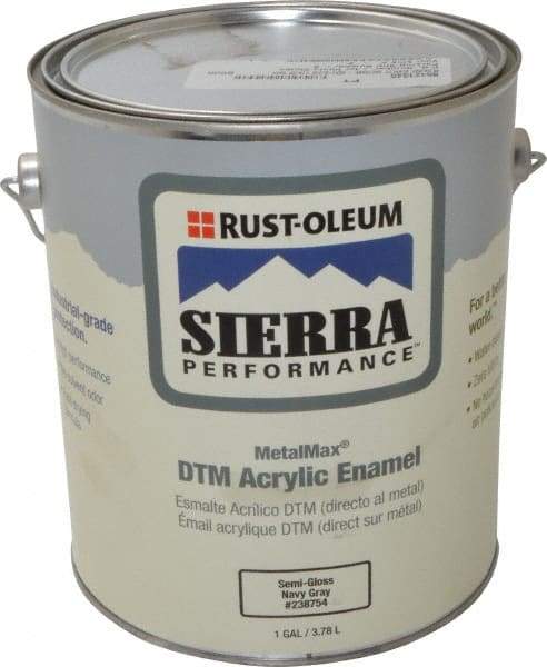 Rust-Oleum - 1 Gal Semi Gloss Gray Metal Coating - 180 to 545 Sq Ft/Gal Coverage, <0 g/L VOC Content - All Tool & Supply