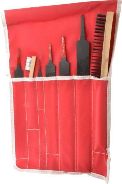 Simonds File - 7 Piece American Pattern File Set - 8", 10", 12", 14" Long, Bastard/Smooth Coarseness, Set Includes Half Round, Mill - All Tool & Supply