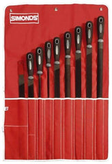 Simonds File - 9 Piece American Pattern File Set - 6", 10" Long, Bastard/Smooth Coarseness - All Tool & Supply