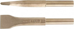 Ampco - 2-1/2" Head Width, 9" OAL, 3/4" Shank Diam, Scaling Chisel - Round Drive, Round Shank - All Tool & Supply