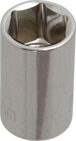 Paramount - 3/8" Drive, Standard Hand Socket - 6 Points, 1-3/16" OAL, Steel, Chrome Finish - All Tool & Supply