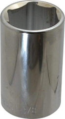 Paramount - 1-3/8", 1/2" Drive, Deep Hand Socket - 6 Points, 3-1/2" OAL, Steel, Chrome Finish - All Tool & Supply