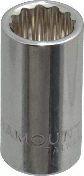 Paramount - 11/32", 1/4" Drive, Standard Hand Socket - 12 Points, 15/16" OAL, Steel, Chrome Finish - All Tool & Supply