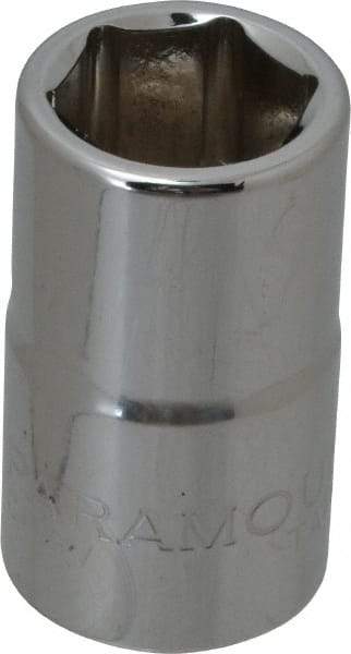 Paramount - 1/2" Drive, Standard Hand Socket - 6 Points, 1-1/2" OAL, Steel, Chrome Finish - All Tool & Supply