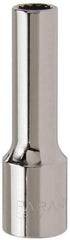 Paramount - 1/2" Drive, Deep Hand Socket - 12 Points, 3-3/32" OAL, Steel, Chrome Finish - All Tool & Supply