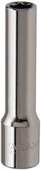 Paramount - 1/4" Drive, Deep Hand Socket - 6 Points, 1-15/16" OAL, Steel, Chrome Finish - All Tool & Supply