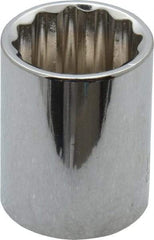 Paramount - 11/16", 3/8" Drive, Standard Hand Socket - 12 Points, 1-3/16" OAL, Steel, Chrome Finish - All Tool & Supply