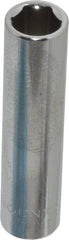 Paramount - 5/16", 1/4" Drive, Deep Hand Socket - 6 Points, 1-15/16" OAL, Steel, Chrome Finish - All Tool & Supply