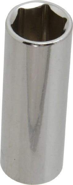 Paramount - 1/4" Drive, Deep Hand Socket - 6 Points, 1-15/16" OAL, Steel, Chrome Finish - All Tool & Supply