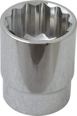 Paramount - 1", 1/2" Drive, Standard Hand Socket - 12 Points, 1-1/2" OAL, Steel, Chrome Finish - All Tool & Supply