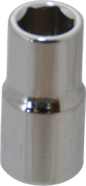 Paramount - 1/4" Drive, Standard Hand Socket - 6 Points, 15/16" OAL, Steel, Chrome Finish - All Tool & Supply