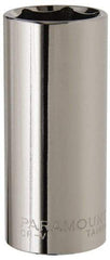 Paramount - 1", 1/2" Drive, Deep Hand Socket - 6 Points, 3-3/32" OAL, Steel, Chrome Finish - All Tool & Supply