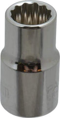 Paramount - 3/8" Drive, Standard Hand Socket - 12 Points, 1-3/16" OAL, Steel, Chrome Finish - All Tool & Supply