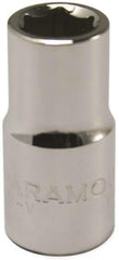 Paramount - 3/8" Drive, Deep Hand Socket - 12 Points, 2-1/2" OAL, Steel, Chrome Finish - All Tool & Supply