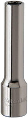 Paramount - 7/32", 1/4" Drive, Deep Hand Socket - 6 Points, 1-15/16" OAL, Steel, Chrome Finish - All Tool & Supply