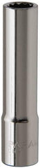 Paramount - 9/32", 1/4" Drive, Deep Hand Socket - 12 Points, 1-15/16" OAL, Steel, Chrome Finish - All Tool & Supply