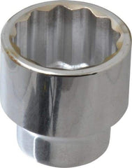 Paramount - 1/2" Drive, Standard Hand Socket - 12 Points, 1-1/2" OAL, Steel, Chrome Finish - All Tool & Supply