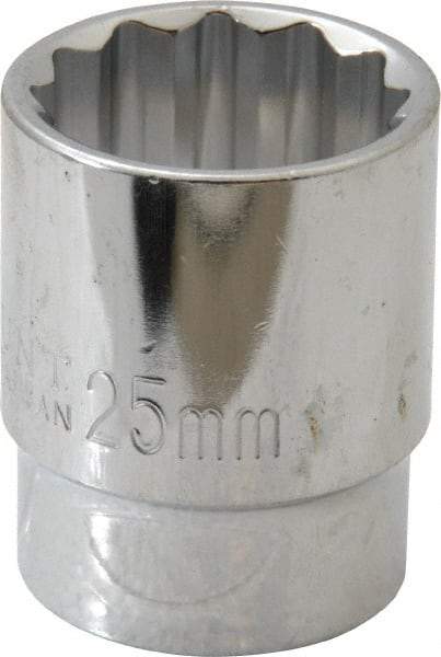 Paramount - 1/2" Drive, Standard Hand Socket - 12 Points, 1-1/2" OAL, Steel, Chrome Finish - All Tool & Supply