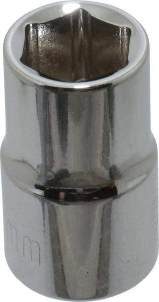 Paramount - 1/2" Drive, Standard Hand Socket - 6 Points, 1-1/2" OAL, Steel, Chrome Finish - All Tool & Supply