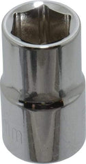 Paramount - 1/2" Drive, Standard Hand Socket - 6 Points, 1-1/2" OAL, Steel, Chrome Finish - All Tool & Supply