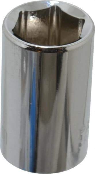 Paramount - 1/2" Drive, Standard Hand Socket - 6 Points, 1-1/2" OAL, Steel, Chrome Finish - All Tool & Supply