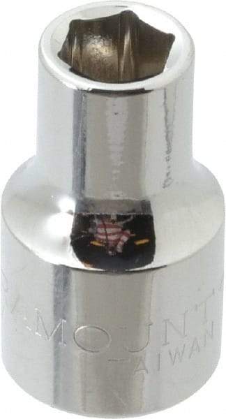 Paramount - 1/2" Drive, Standard Hand Socket - 6 Points, 1-1/2" OAL, Steel, Chrome Finish - All Tool & Supply