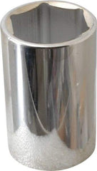 Paramount - 1-7/16", 1/2" Drive, Deep Hand Socket - 6 Points, 3-1/2" OAL, Steel, Chrome Finish - All Tool & Supply