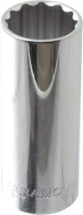 Paramount - 7/8", 1/2" Drive, Deep Hand Socket - 12 Points, 3-3/32" OAL, Steel, Chrome Finish - All Tool & Supply