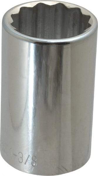 Paramount - 1-3/8", 1/2" Drive, Deep Hand Socket - 12 Points, 3-1/2" OAL, Steel, Chrome Finish - All Tool & Supply