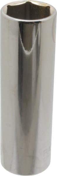 Paramount - 11/16", 1/2" Drive, Deep Hand Socket - 6 Points, 3-3/32" OAL, Steel, Chrome Finish - All Tool & Supply