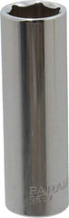 Paramount - 1/4" Drive, Deep Hand Socket - 6 Points, 1-15/16" OAL, Steel, Chrome Finish - All Tool & Supply