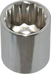 Paramount - 3/4", 3/8" Drive, Standard Hand Socket - 12 Points, 1-3/16" OAL, Steel, Chrome Finish - All Tool & Supply