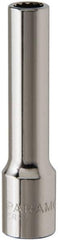 Paramount - 7/32", 1/4" Drive, Deep Hand Socket - 12 Points, 1-15/16" OAL, Steel, Chrome Finish - All Tool & Supply