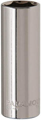 Paramount - 5/8", 3/8" Drive, Deep Hand Socket - 6 Points, 2-1/2" OAL, Steel, Chrome Finish - All Tool & Supply