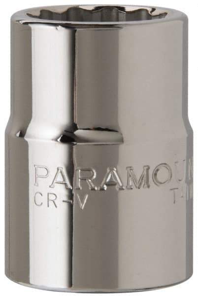 Paramount - 15/16", 3/4" Drive, Standard Hand Socket - 12 Points, 2" OAL, Chrome Finish - All Tool & Supply