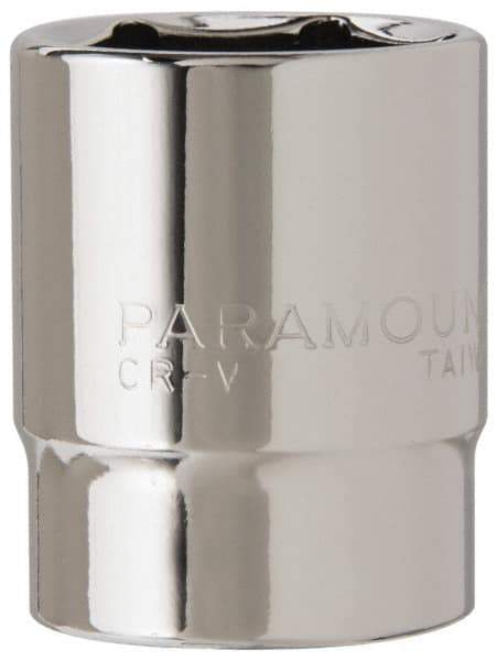 Paramount - 1", 1/2" Drive, Standard Hand Socket - 6 Points, 1-1/2" OAL, Steel, Chrome Finish - All Tool & Supply