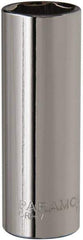 Paramount - 3/8" Drive, Deep Hand Socket - 6 Points, 2-1/2" OAL, Steel, Chrome Finish - All Tool & Supply