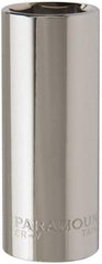 Paramount - 3/8" Drive, Deep Hand Socket - 6 Points, 2-1/2" OAL, Steel, Chrome Finish - All Tool & Supply