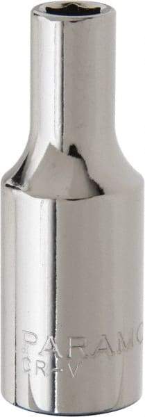 Paramount - 3/8" Drive, Deep Hand Socket - 6 Points, 1-15/16" OAL, Steel, Chrome Finish - All Tool & Supply