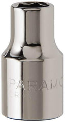 Paramount - 5/16", 3/8" Drive, Standard Hand Socket - 6 Points, 1-3/16" OAL, Steel, Chrome Finish - All Tool & Supply