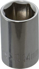 Paramount - 3/8" Drive, Standard Hand Socket - 6 Points, 1-3/16" OAL, Steel, Chrome Finish - All Tool & Supply