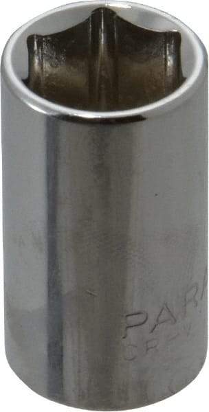 Paramount - 3/8" Drive, Standard Hand Socket - 6 Points, 1-3/16" OAL, Steel, Chrome Finish - All Tool & Supply