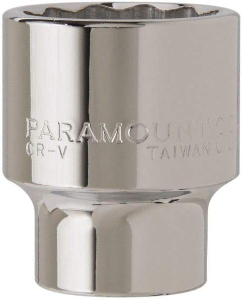 Paramount - 3/4" Drive, Standard Hand Socket - 12 Points, 2-45/64" OAL, Steel, Chrome Finish - All Tool & Supply