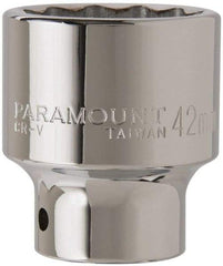 Paramount - 3/4" Drive, Standard Hand Socket - 12 Points, 2-29/32" OAL, Steel, Chrome Finish - All Tool & Supply